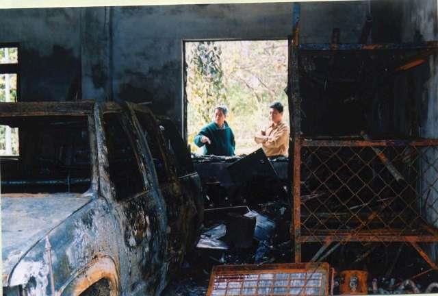本處司機室及公務車輛遭到縱火(2003)