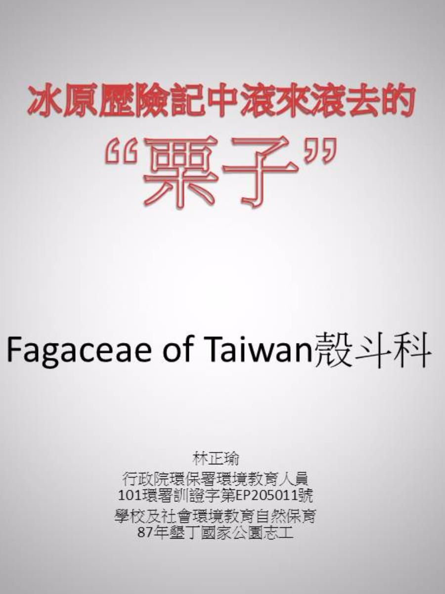 Fagaceae of Taiwan殼斗科(系列圖，共45張) title=