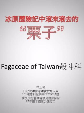 Fagaceae of Taiwan殼斗科(系列圖，共45張)