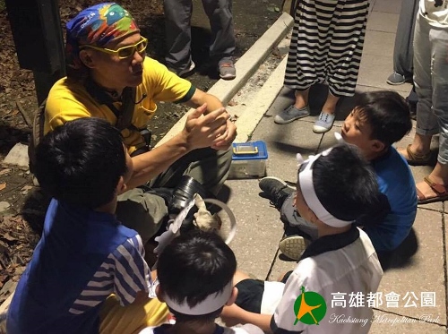 「夜幕下的精靈」 提供親子共學的美好體驗機會 (高雄都會公園管理站提供)