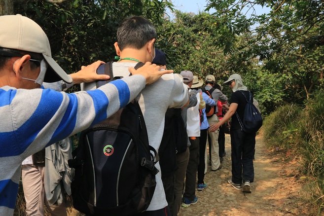 walking blindfolded through the mountain forests, participants will be able to break through <br />the limits of the five senses