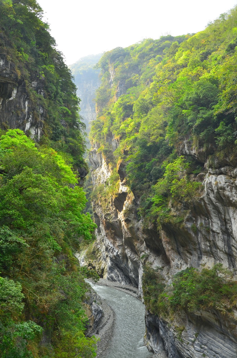 燕子口向西看的大理岩峽谷  (太魯閣國家公園管理處提供)