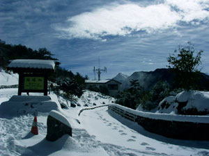 塔塔加遊客中心雪景