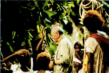 The welcome ritual in the Tabar island, photographed in 1993