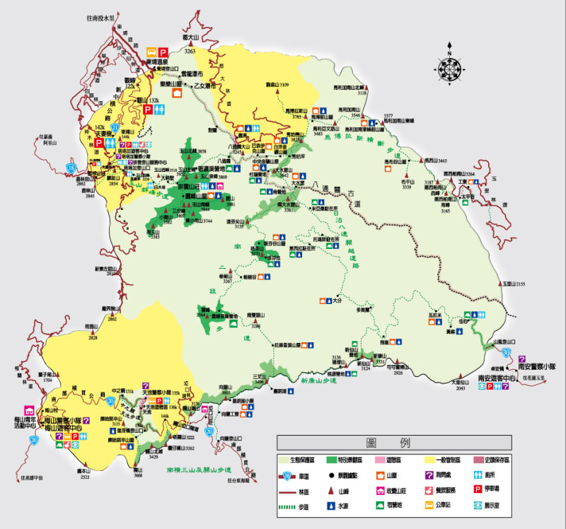 Yushan map